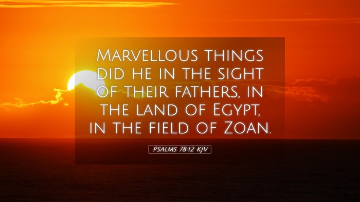 Picture 05 - Psalms 78:12 KJV Desktop Wallpaper - Marvellous things did he in the sight of their - Desktop Bible Verse Wallpaper