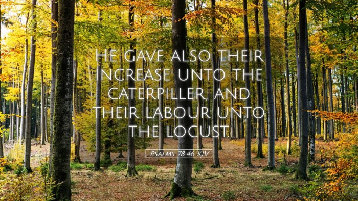 Picture 05 - Psalms 78:46 KJV Desktop Wallpaper - He gave also their increase unto the caterpiller, - Desktop Bible Verse Wallpaper