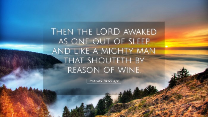 Picture 05 - Psalms 78:65 KJV Desktop Wallpaper - Then the LORD awaked as one out of sleep, and - Desktop Bible Verse Wallpaper