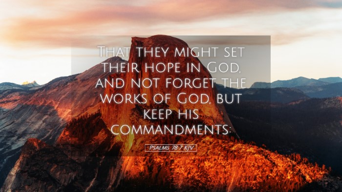 Picture 05 - Psalms 78:7 KJV Desktop Wallpaper - That they might set their hope in God, and not - Desktop Bible Verse Wallpaper