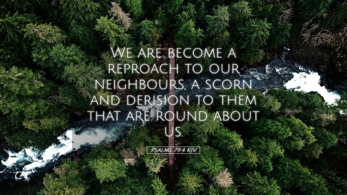 Picture 05 - Psalms 79:4 KJV Desktop Wallpaper - We are become a reproach to our neighbours, a - Desktop Bible Verse Wallpaper