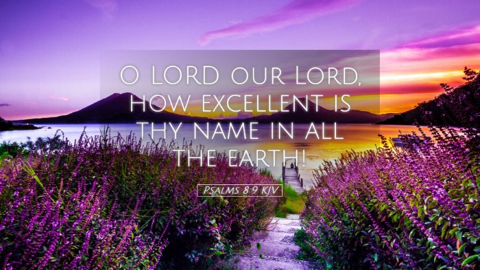 Picture 05 - Psalms 8:9 KJV Desktop Wallpaper - O LORD our Lord, how excellent is thy name in all - Desktop Bible Verse Wallpaper