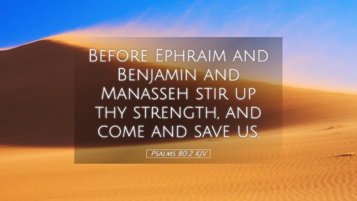Picture 05 - Psalms 80:2 KJV Desktop Wallpaper - Before Ephraim and Benjamin and Manasseh stir up - Desktop Bible Verse Wallpaper