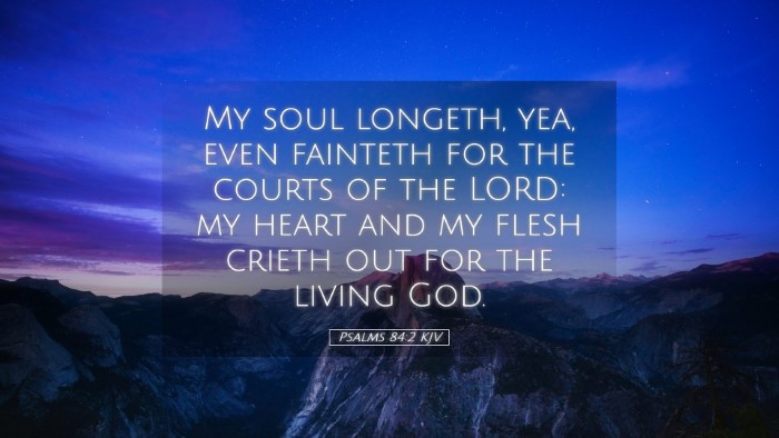 Picture 05 - Psalms 84:2 KJV Desktop Wallpaper - My soul longeth, yea, even fainteth for the - Desktop Bible Verse Wallpaper