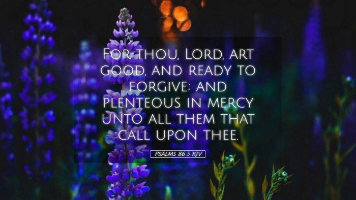 Picture 05 - Psalms 86:5 KJV Desktop Wallpaper - For thou, Lord, art good, and ready to forgive; - Desktop Bible Verse Wallpaper