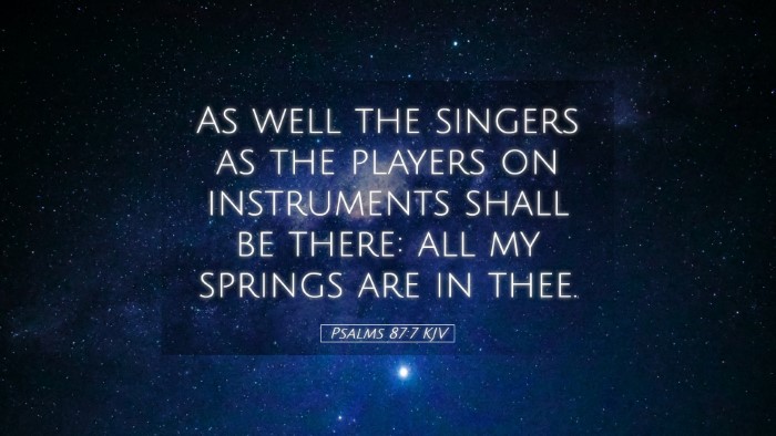Picture 05 - Psalms 87:7 KJV Desktop Wallpaper - As well the singers as the players on instruments - Desktop Bible Verse Wallpaper