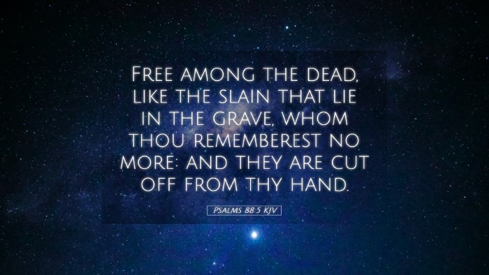 Picture 05 - Psalms 88:5 KJV Desktop Wallpaper - Free among the dead, like the slain that lie in - Desktop Bible Verse Wallpaper