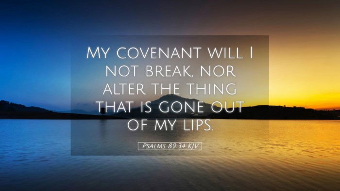 Picture 05 - Psalms 89:34 KJV Desktop Wallpaper - My covenant will I not break, nor alter the thing - Desktop Bible Verse Wallpaper