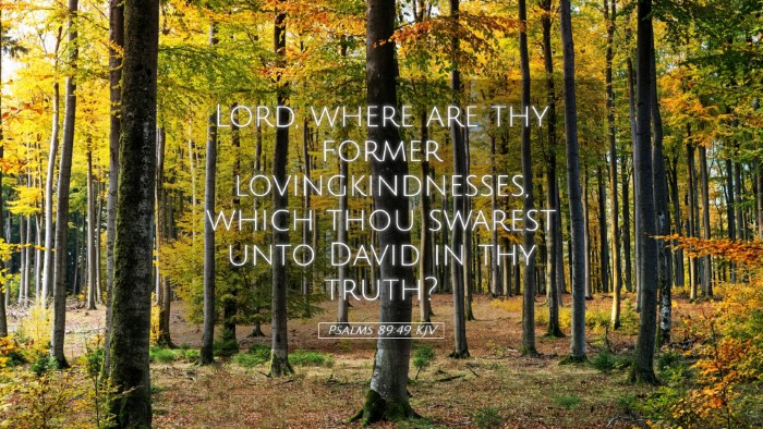 Picture 05 - Psalms 89:49 KJV Desktop Wallpaper - Lord, where are thy former lovingkindnesses, - Desktop Bible Verse Wallpaper