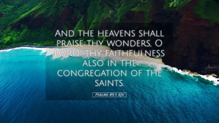 Picture 05 - Psalms 89:5 KJV Desktop Wallpaper - And the heavens shall praise thy wonders, O LORD: - Desktop Bible Verse Wallpaper