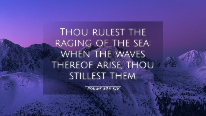 Picture 05 - Psalms 89:9 KJV Desktop Wallpaper - Thou rulest the raging of the sea: when the waves - Desktop Bible Verse Wallpaper