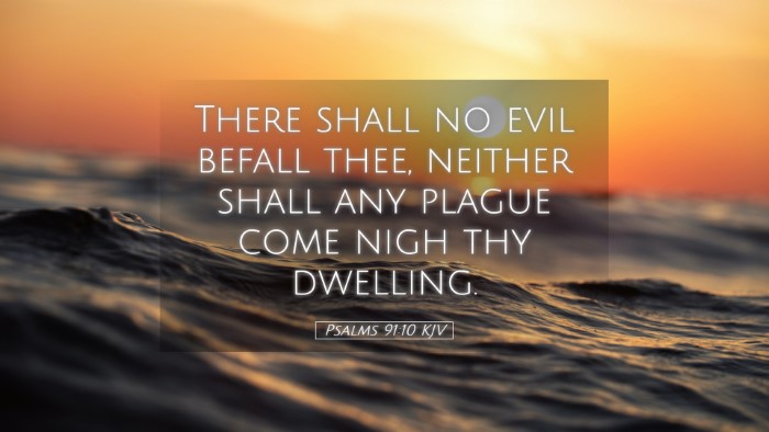 Picture 05 - Psalms 91:10 KJV Desktop Wallpaper - There shall no evil befall thee, neither shall - Desktop Bible Verse Wallpaper