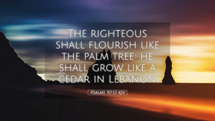 Picture 05 - Psalms 92:12 KJV Desktop Wallpaper - The righteous shall flourish like the palm tree: - Desktop Bible Verse Wallpaper