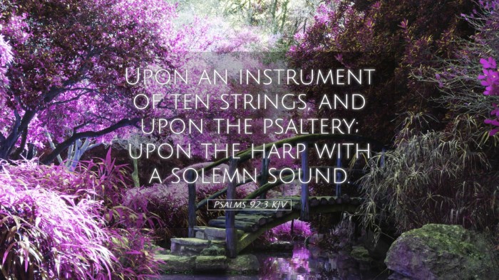Picture 05 - Psalms 92:3 KJV Desktop Wallpaper - Upon an instrument of ten strings, and upon the - Desktop Bible Verse Wallpaper