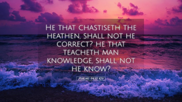Picture 05 - Psalms 94:10 KJV Desktop Wallpaper - He that chastiseth the heathen, shall not he - Desktop Bible Verse Wallpaper