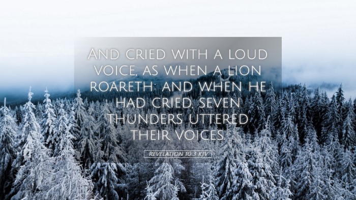 Picture 05 - Revelation 10:3 KJV Desktop Wallpaper - And cried with a loud voice, as when a lion - Desktop Bible Verse Wallpaper