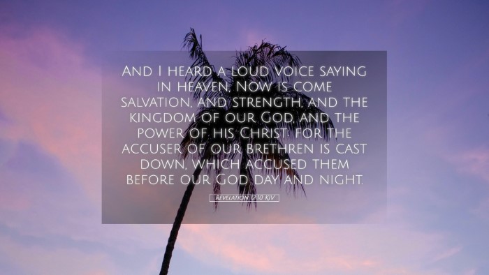 Picture 05 - Revelation 12:10 KJV Desktop Wallpaper - And I heard a loud voice saying in heaven, Now is - Desktop Bible Verse Wallpaper