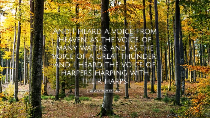 Picture 05 - Revelation 14:2 KJV Desktop Wallpaper - And I heard a voice from heaven, as the voice of - Desktop Bible Verse Wallpaper