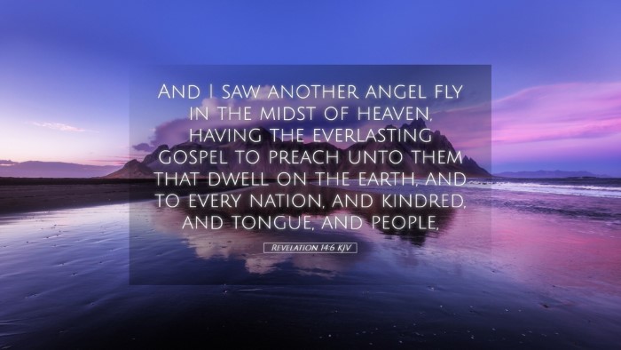 Picture 05 - Revelation 14:6 KJV Desktop Wallpaper - And I saw another angel fly in the midst of - Desktop Bible Verse Wallpaper