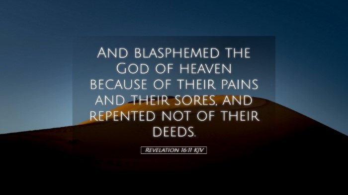 Picture 05 - Revelation 16:11 KJV Desktop Wallpaper - And blasphemed the God of heaven because of their - Desktop Bible Verse Wallpaper