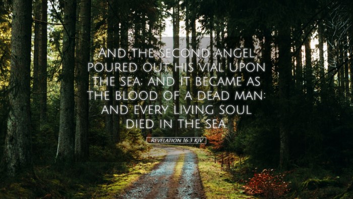 Picture 05 - Revelation 16:3 KJV Desktop Wallpaper - And the second angel poured out his vial upon the - Desktop Bible Verse Wallpaper