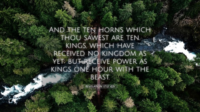 Picture 05 - Revelation 17:12 KJV Desktop Wallpaper - And the ten horns which thou sawest are ten - Desktop Bible Verse Wallpaper
