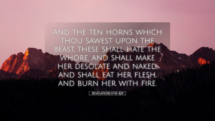 Picture 05 - Revelation 17:16 KJV Desktop Wallpaper - And the ten horns which thou sawest upon the - Desktop Bible Verse Wallpaper