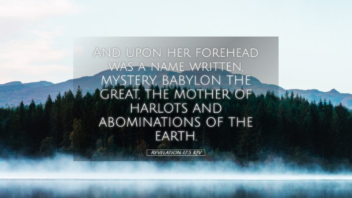 Picture 05 - Revelation 17:5 KJV Desktop Wallpaper - And upon her forehead was a name written, - Desktop Bible Verse Wallpaper