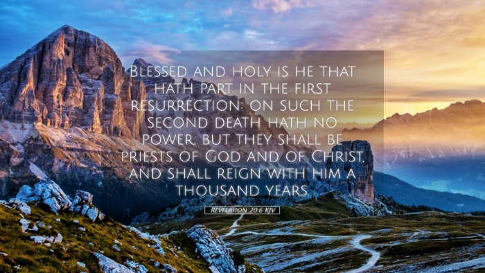 Picture 05 - Revelation 20:6 KJV Desktop Wallpaper - Blessed and holy is he that hath part in the - Desktop Bible Verse Wallpaper