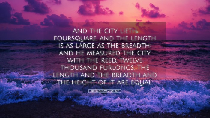 Picture 05 - Revelation 21:16 KJV Desktop Wallpaper - And the city lieth foursquare, and the length is - Desktop Bible Verse Wallpaper