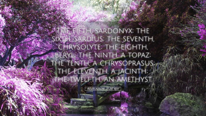Picture 05 - Revelation 21:20 KJV Desktop Wallpaper - The fifth, sardonyx; the sixth, sardius; the - Desktop Bible Verse Wallpaper