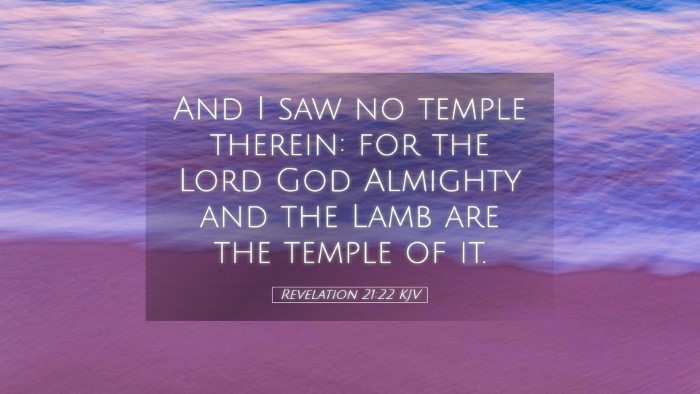 Picture 05 - Revelation 21:22 KJV Desktop Wallpaper - And I saw no temple therein: for the Lord God - Desktop Bible Verse Wallpaper
