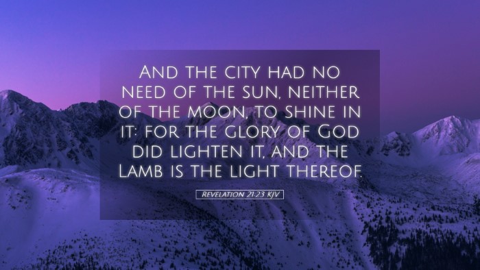 Picture 05 - Revelation 21:23 KJV Desktop Wallpaper - And the city had no need of the sun, neither of - Desktop Bible Verse Wallpaper
