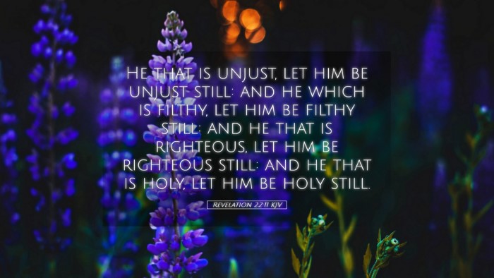 Picture 05 - Revelation 22:11 KJV Desktop Wallpaper - He that is unjust, let him be unjust still: and - Desktop Bible Verse Wallpaper