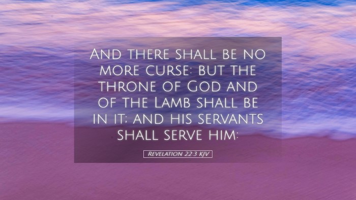 Picture 05 - Revelation 22:3 KJV Desktop Wallpaper - And there shall be no more curse: but the throne - Desktop Bible Verse Wallpaper