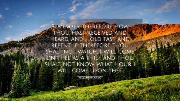 Picture 05 - Revelation 3:3 KJV Desktop Wallpaper - Remember therefore how thou hast received and - Desktop Bible Verse Wallpaper
