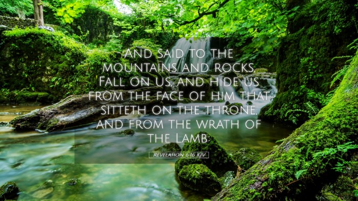 Picture 05 - Revelation 6:16 KJV Desktop Wallpaper - And said to the mountains and rocks, Fall on us, - Desktop Bible Verse Wallpaper