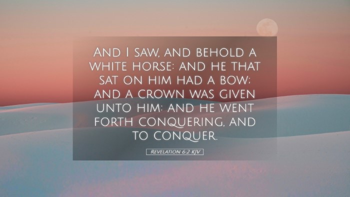 Picture 05 - Revelation 6:2 KJV Desktop Wallpaper - And I saw, and behold a white horse: and he that - Desktop Bible Verse Wallpaper