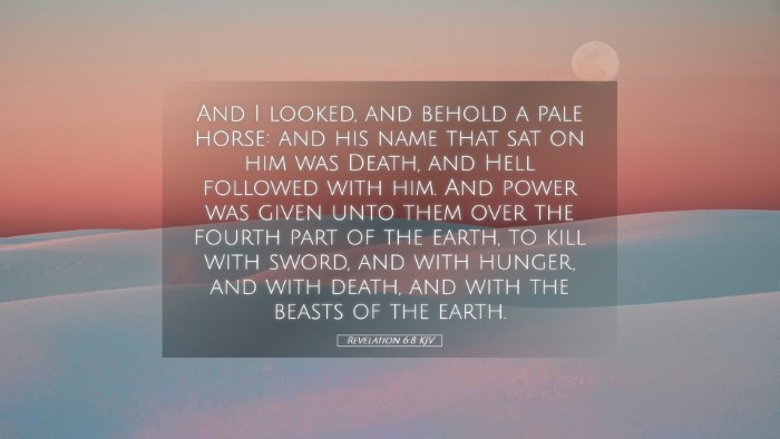 Picture 05 - Revelation 6:8 KJV Desktop Wallpaper - And I looked, and behold a pale horse: and his - Desktop Bible Verse Wallpaper