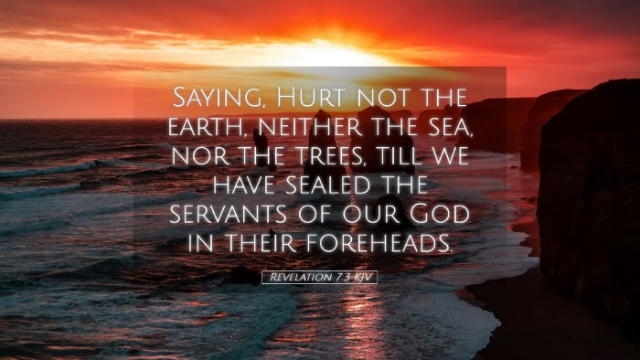 Picture 05 - Revelation 7:3 KJV Desktop Wallpaper - Saying, Hurt not the earth, neither the sea, nor - Desktop Bible Verse Wallpaper