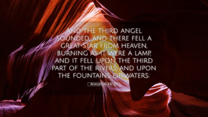 Picture 05 - Revelation 8:10 KJV Desktop Wallpaper - And the third angel sounded, and there fell a - Desktop Bible Verse Wallpaper