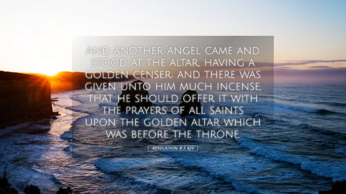Picture 05 - Revelation 8:3 KJV Desktop Wallpaper - And another angel came and stood at the altar, - Desktop Bible Verse Wallpaper