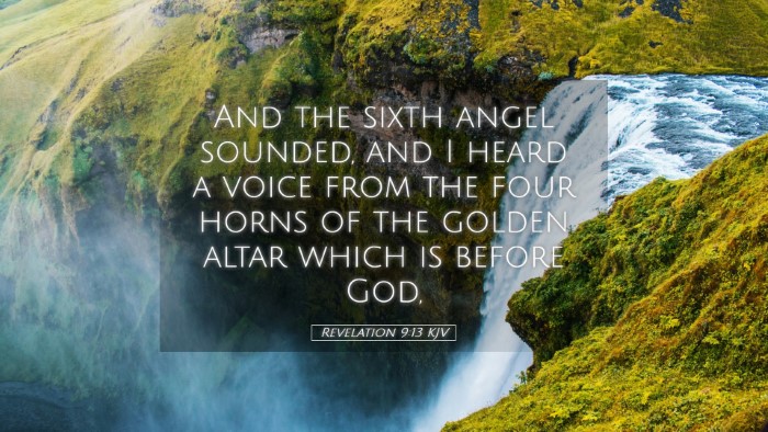 Picture 05 - Revelation 9:13 KJV Desktop Wallpaper - And the sixth angel sounded, and I heard a voice - Desktop Bible Verse Wallpaper