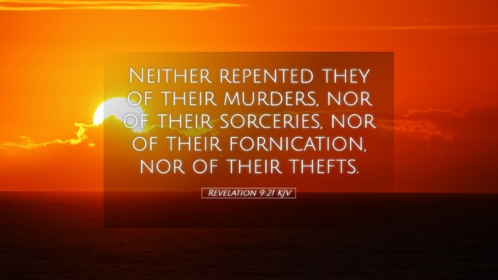 Picture 05 - Revelation 9:21 KJV Desktop Wallpaper - Neither repented they of their murders, nor of - Desktop Bible Verse Wallpaper