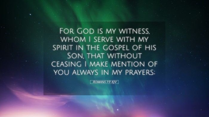 Picture 05 - Romans 1:9 KJV Desktop Wallpaper - For God is my witness, whom I serve with my - Desktop Bible Verse Wallpaper