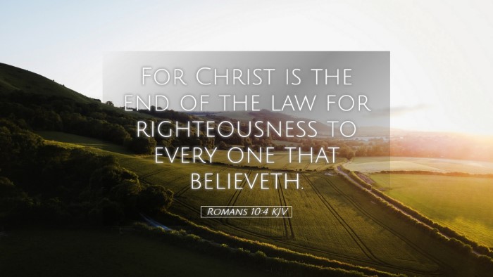 Picture 05 - Romans 10:4 KJV Desktop Wallpaper - For Christ is the end of the law for - Desktop Bible Verse Wallpaper