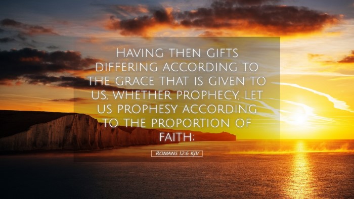 Picture 05 - Romans 12:6 KJV Desktop Wallpaper - Having then gifts differing according to the - Desktop Bible Verse Wallpaper