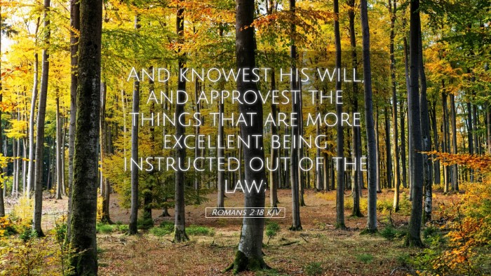 Picture 05 - Romans 2:18 KJV Desktop Wallpaper - And knowest his will, and approvest the things - Desktop Bible Verse Wallpaper