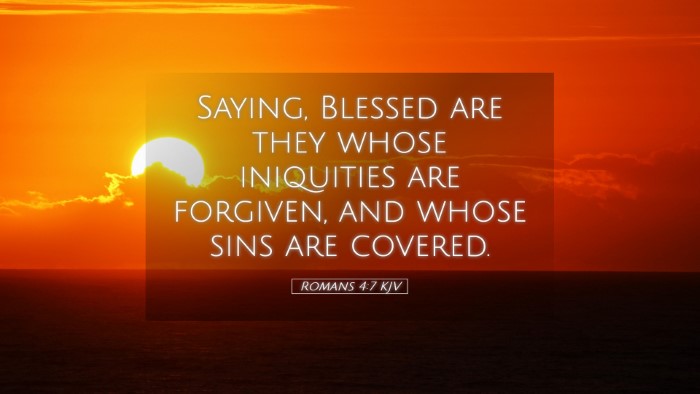 Picture 05 - Romans 4:7 KJV Desktop Wallpaper - Saying, Blessed are they whose iniquities are - Desktop Bible Verse Wallpaper