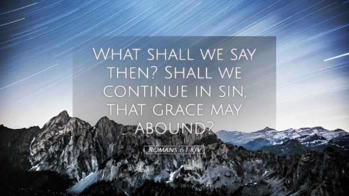 Picture 05 - Romans 6:1 KJV Desktop Wallpaper - What shall we say then? Shall we continue in sin, - Desktop Bible Verse Wallpaper
